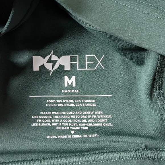 POPFLEX Dark Green Sports Bra - Picture 3 of 5